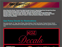 Tablet Screenshot of decalsbykoz.com